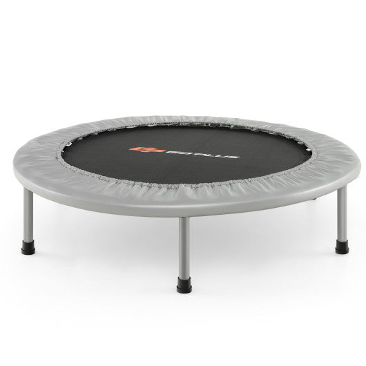 36 Inch Mini Folding Trampoline Portable Recreational Fitness Rebounder-Silver