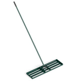 36 x 10 Inch Lawn Leveling Rake with Ergonomic Handle-Green