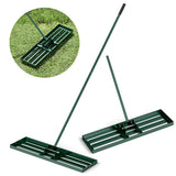 36 x 10 Inch Lawn Leveling Rake with Ergonomic Handle-Green