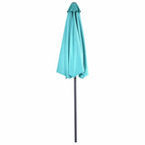 9Ft Patio Bistro Half Round Umbrella -Turquoise