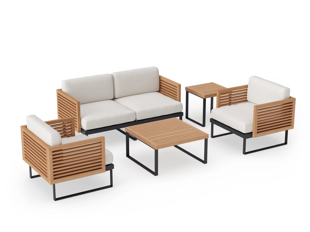 Monterey 4 Seater Chat Set with Coffee Table and Side Table