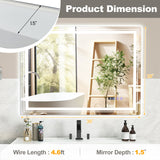 Defogging LED Bathroom Mirror with Memory Function and Anti-Fog-L