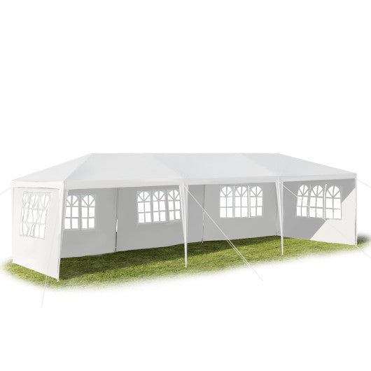 10 x 30 Feet Canopy Tent with 5 Removable Sidewalls for Party Wedding