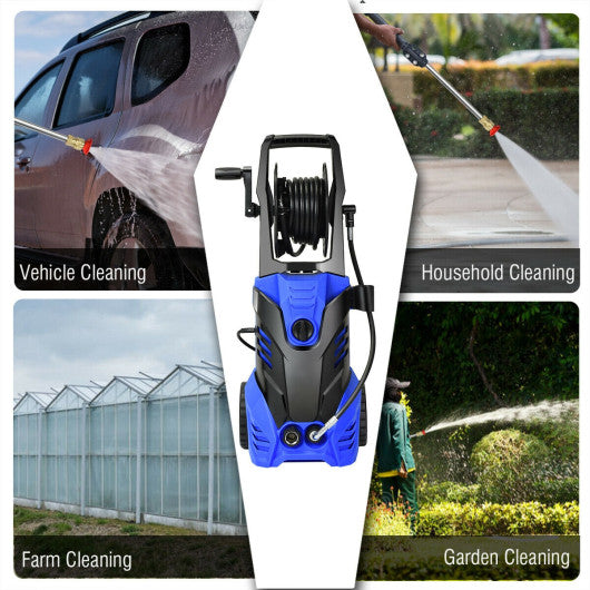 3000 PSI Electric High Pressure Washer With Patio Cleaner -Blue