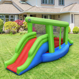 Inflatable Dual Slide Basketball Game Bounce House Without Blower