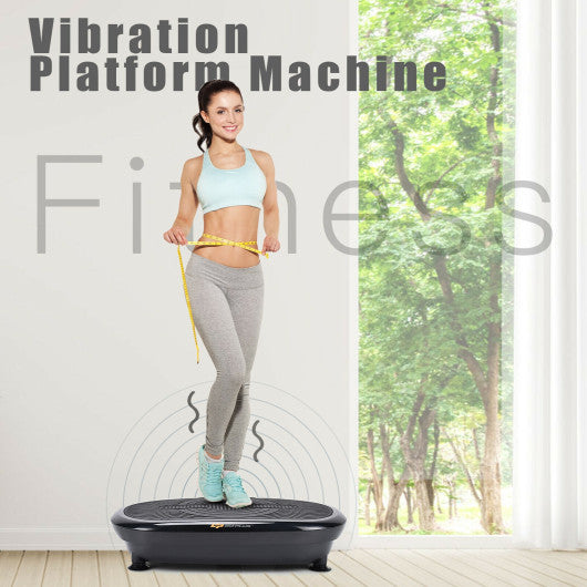 Mini Vibration Body Fitness Platform with Loop Bands-Black