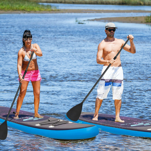 11 Feet Inflatable Stand Up Paddle Board Surfboard with Bag Aluminum Paddle Pump-M