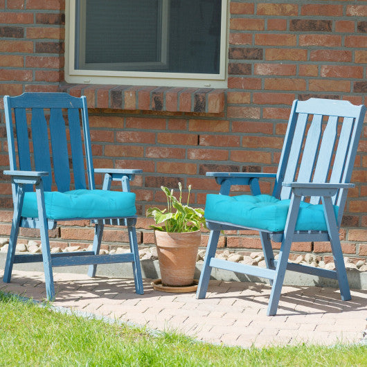 21 Inch x 21 Inch Patio Chair Seat Cushion Pads for Indoor and Outdoor-Turquoise