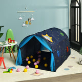 Kids Galaxy Starry Sky Dream Portable Play Tent with Double Net Curtain-Blue