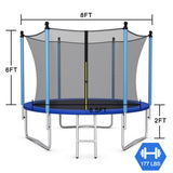 Outdoor Trampoline with Safety Closure Net-8 ft