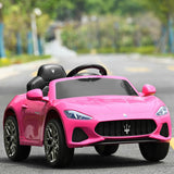 12V Kids Ride-On Car with Remote Control and Lights-Pink