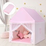 Kids Play Tent Large Playhouse Children Play Castle Fairy Tent Gift with Mat-Pink