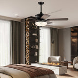52 Inch Ceiling Fan with 3 Wind Speeds and 5 Reversible Blades-Gray