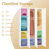 Foldable Armoire Wardrobe Closet with 10 Cubes