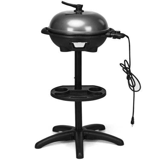 1350 W Outdoor Electric BBQ Grill with Removable Stand Easy to Install-Black