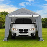 10 x 16/10 x 20 Feet Outdoor Heavy-Duty Carport with 2 Doors-10 x 16 ft