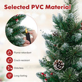 3 FT Battery-Operated Tabletop Holiday Decoration with 81 PVC and Pine Needles