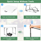 3-Level Height Adjustable Folding Table