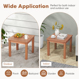 3 PCS Eucalyptus Wood Patio Bistro Set with 2 Folding Arm Chairs