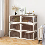 3-Pack Stackable Storage Bins with Lids with 5 Opening Ways-18 Gal