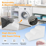 3-Tier Non-Slip Dog Steps with High-Density Sponge and Silicone Paw Prints-Gray