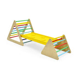 3 in 1 Wooden Set of 2 Triangle Climber with Ramp for Slid