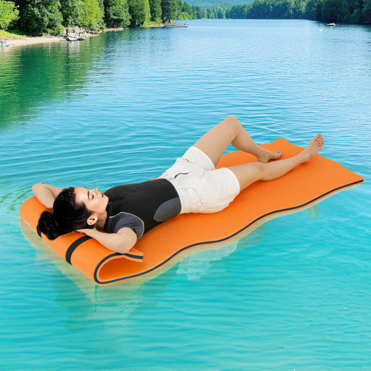 3-layer Tear-resistant Relaxing Foam Floating Pad-Orange