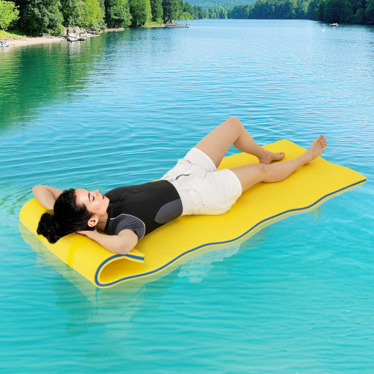 3-layer Tear-resistant Relaxing Foam Floating Pad-Yellow