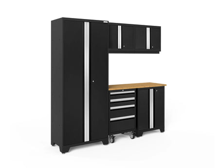 Bold Series 6 Piece Cabinet Set with Tool, Base, Wall Cabinets and 30 In. Locker