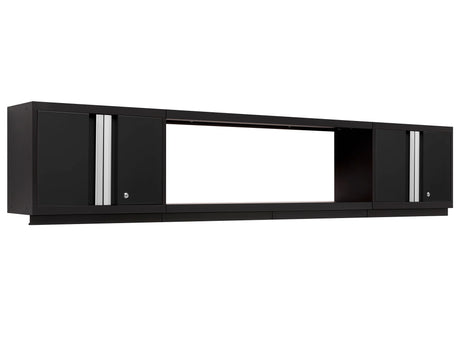 Bold Series 3 Piece Cabinet Set with Wall Cabinets and 48. in Display Shelf