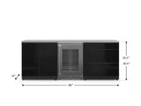Outdoor Kitchen Aluminum 5 Piece Cabinet Set with 3-Drawer, 2-Door Cabinet, Countertops and Fridge