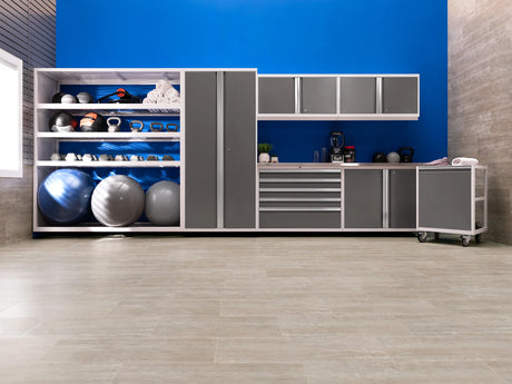 Pro Series 5 Piece Cabinet Set with Wall, Tool Cabinet, Locker and 84 In. Workbench