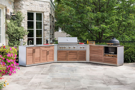 Outdoor Kitchen Stainless Steel 3 Piece Cabinet Set with 2-Door, 2-Door Drawer and 3-Drawer Cabinet