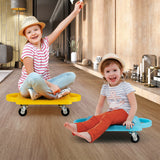 4/6-Pack Kids Sitting Scooter Board with Handles and Rolling Casters-4 Pack