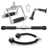 4-Piece Cable Machine Attachment Set for Home Gym