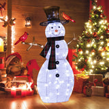 4.2 Feet Lighted Snowman and Redbirds Christmas Decoration