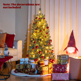 Pre-Lit Blue Artificial Christmas Tree Slim with 9 Lighting Modes-4.5 ft