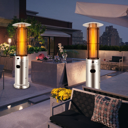 40000 BTU Stainless Steel Round Glass Tube Patio Heaters