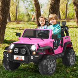 12V 2-Seater Ride on Car Truck with Remote Control and Storage Room-Pink