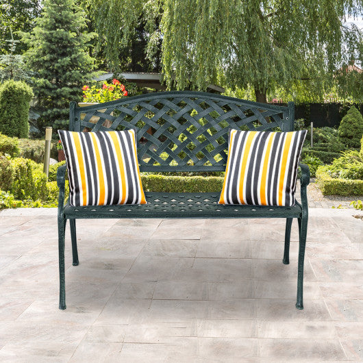 40 Inch Outdoor Aluminum Antique Garden Patio Bench