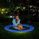 40 Inches Saucer Tree Swing for Kids and Adults-Navy