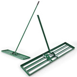 42 x 10 Inch Lawn Leveling Rake with Ergonomic Handle-Green