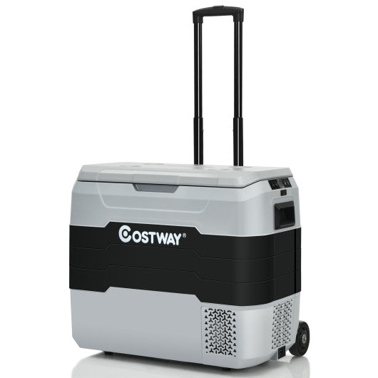 42 QT Portable Dual-Zone Car Refrigerator-Gray