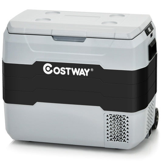 42 QT Portable Dual-Zone Car Refrigerator-Gray