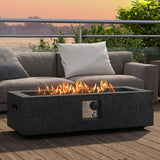 42.5 Inch 50000 BTU Fire Pit Table Set with Stainless Steel Burner