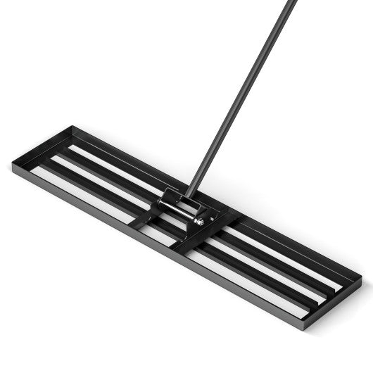 42 x 10 Inch Lawn Leveling Rake with Ergonomic Handle-Black
