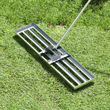 42 x 10 Inch Lawn Leveling Rake with Ergonomic Handle-Silver