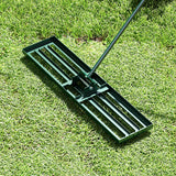 42 x 10 Inch Lawn Leveling Rake with Ergonomic Handle-Green