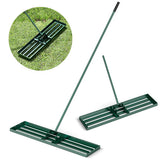 42 x 10 Inch Lawn Leveling Rake with Ergonomic Handle-Green