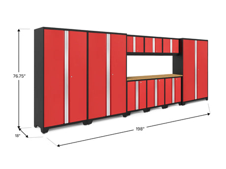 Bold Series 10 Piece Cabinet Set with 42 In. RTA Lockers
